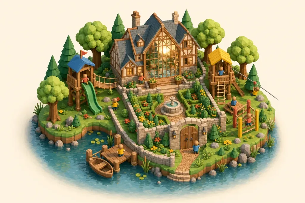 Astley Hall & Park - kidzdays illustration