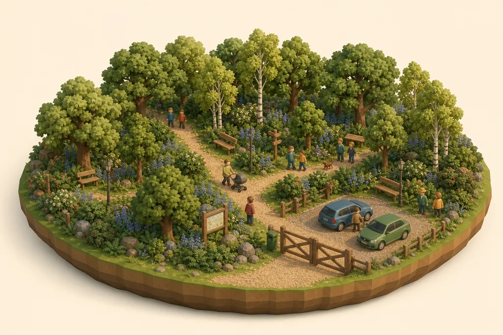 Stanney Woods Local Nature Reserve - kidzdays illustration