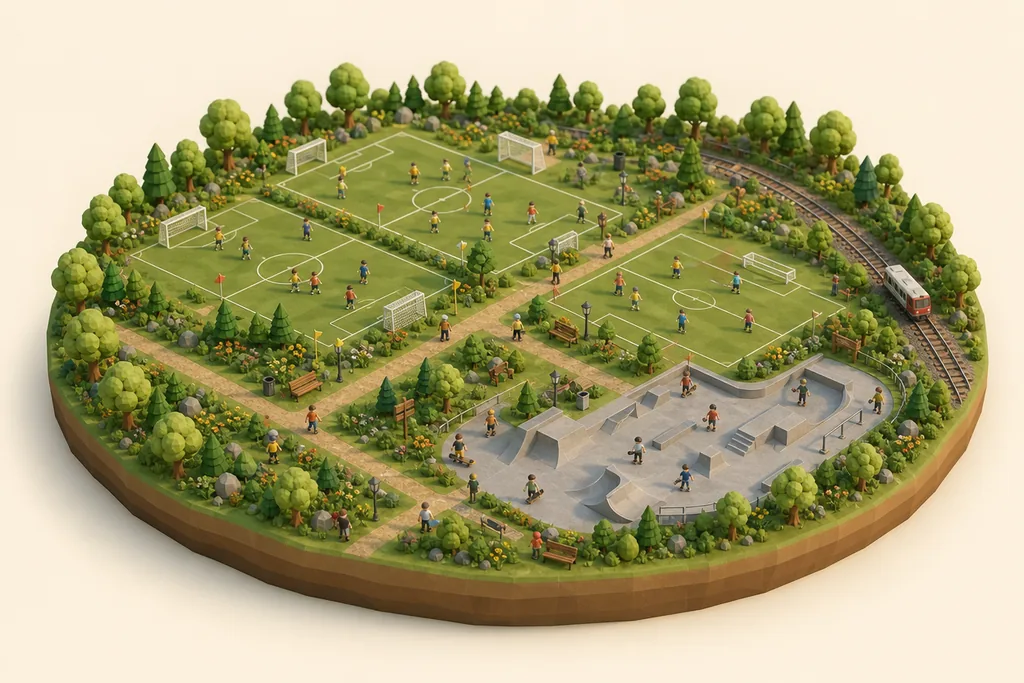 Victoria Park, Waterloo - kidzdays illustration